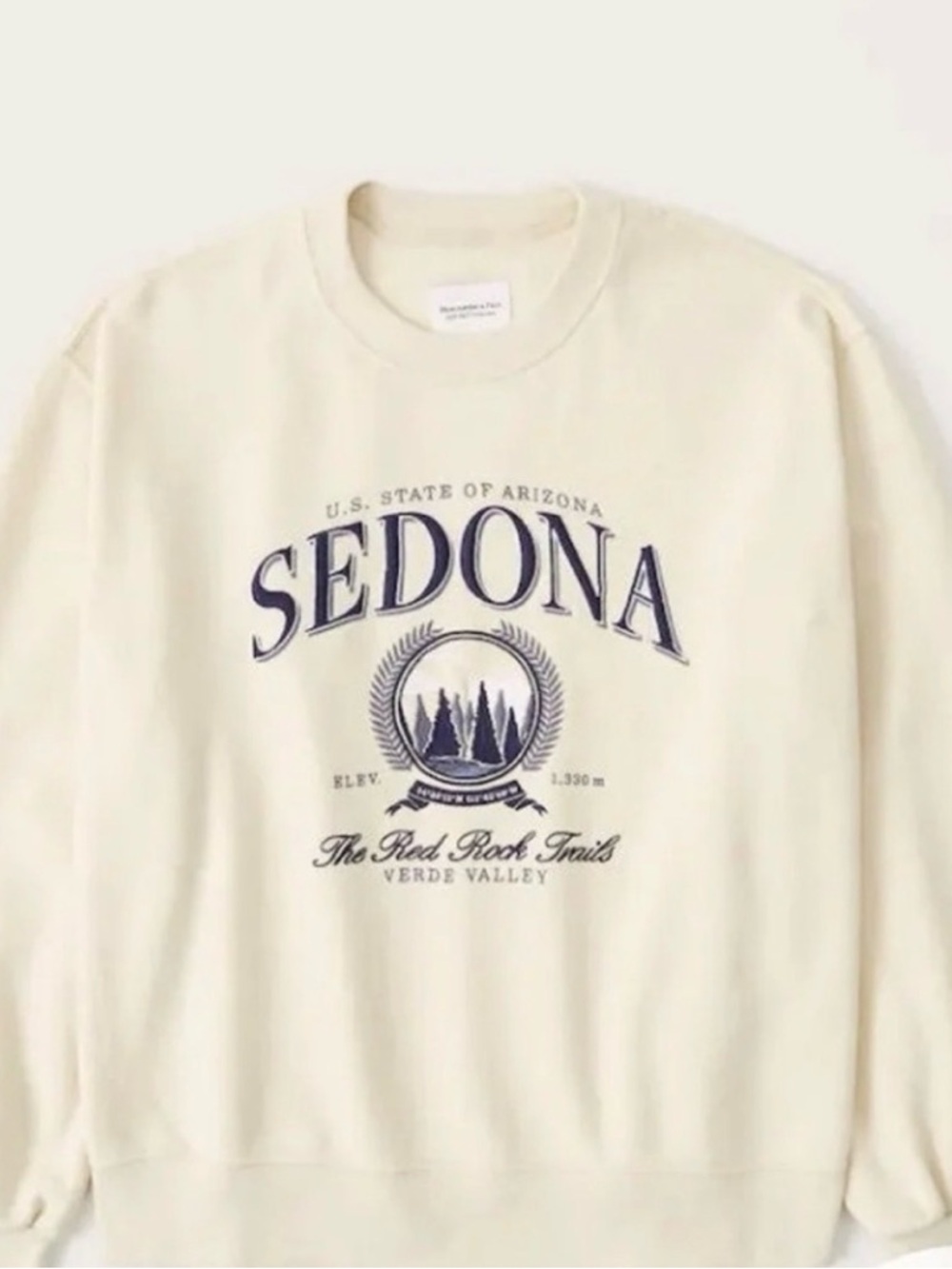 Abercrombie & Fitch Crewneck Sweatshirt - Soft A&F Label size small SEDONA